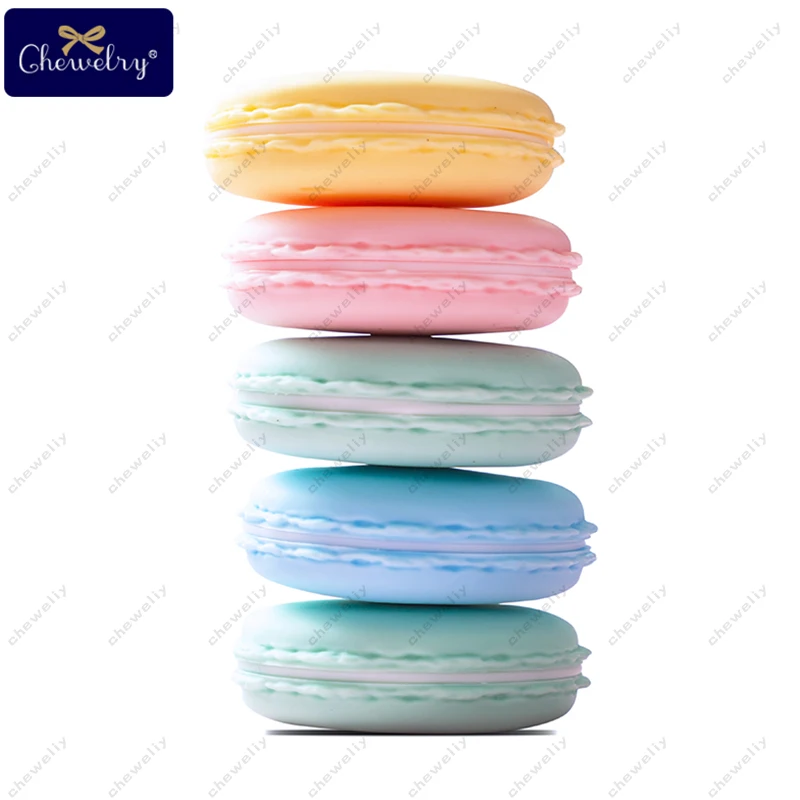 

1PC Silicone Teether For Baby Macaron Biscuits Chewable Bead Teething Rodent DIY Nursing Necklace Pacifier Chain Children Goods