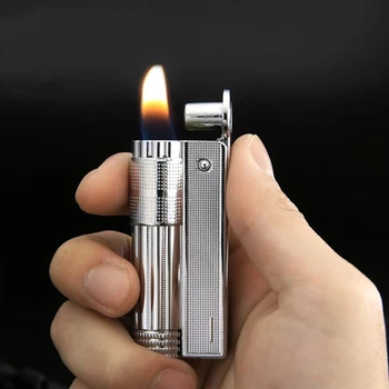 

Strip Old Kerosene Lighter Genuine Stainless Steel Cigarette Lighter Cigar Fire Briquet Tobacco Petrol Lighters
