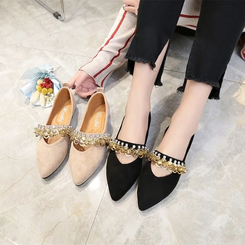 

Ballet soft Flats Elegant Shoes Woman rhinestone Bling Ladies Loafers Shallow Mouth Summer Flat Shoes zapatos de mujer J15-45