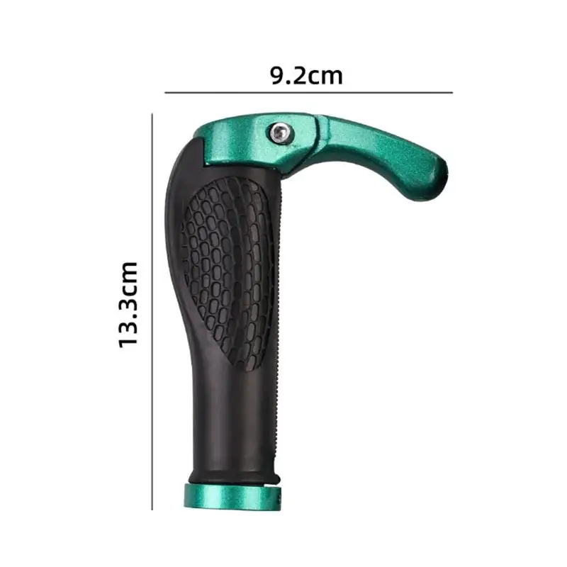 1 Pair Non-slip Ergonomic Bicycle Handlebar Grips with Lock-on Bar Ends MTB Bike Aluminium Horn Grips Bike Accessories