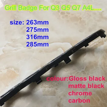 

New Car Styling 4 Ring 3D ABS Plastic Black chrome Carbon Grill Front Rear Boot Badge Emblem For A3 A5 A7 Q3 Q5 Q7 A4L A6L C7 B8