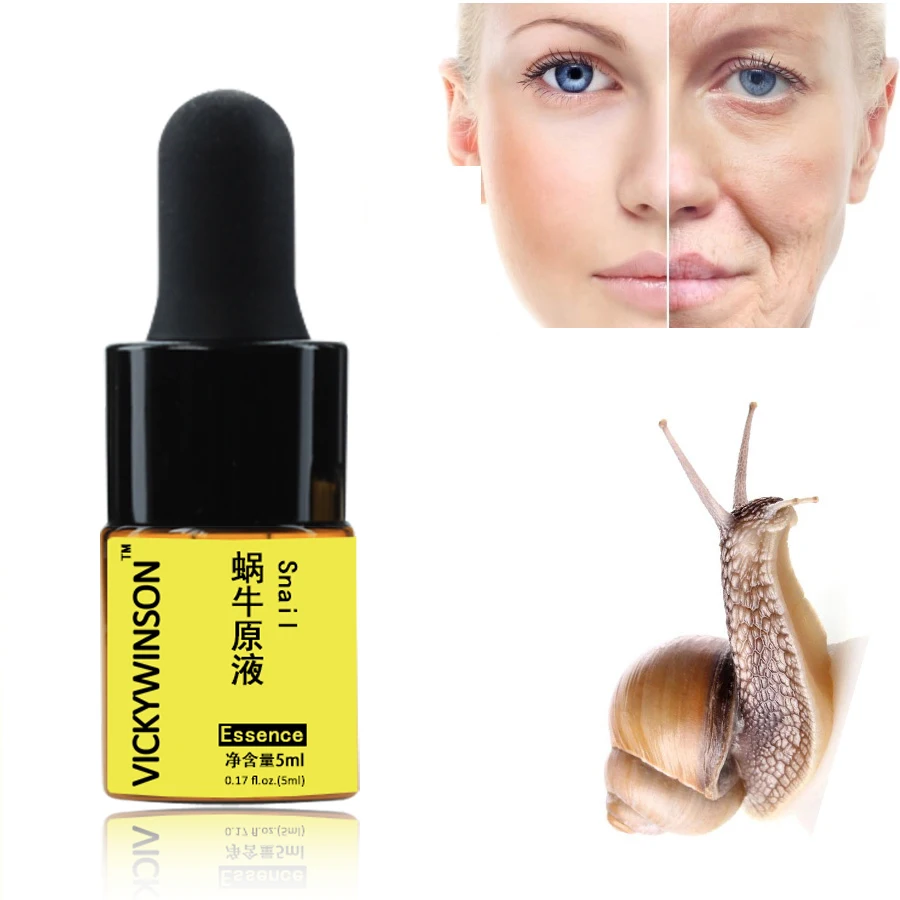 

Hyaluronic Acid Face Serum Moisturizing Anti Aging Snail Essence Pore Minimizer Acne Treatment Serum Facial Skincare 5ml