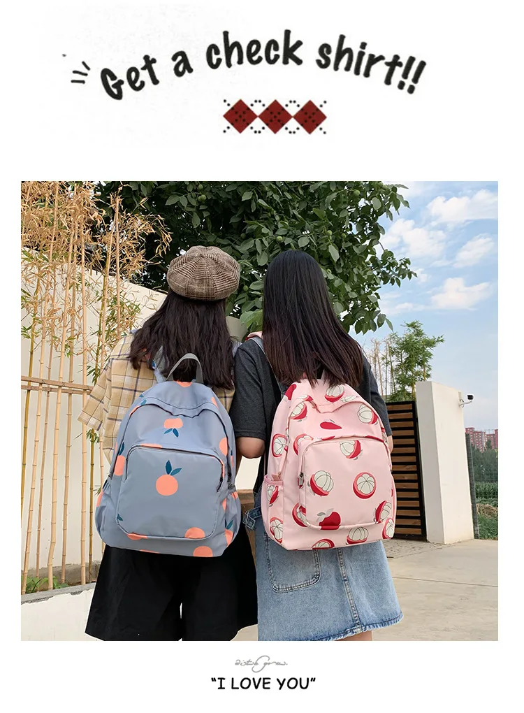 Рюкзаки для школы с принтом фруктов, школьный рюкзак большой емкости, рюкзак для путешествий