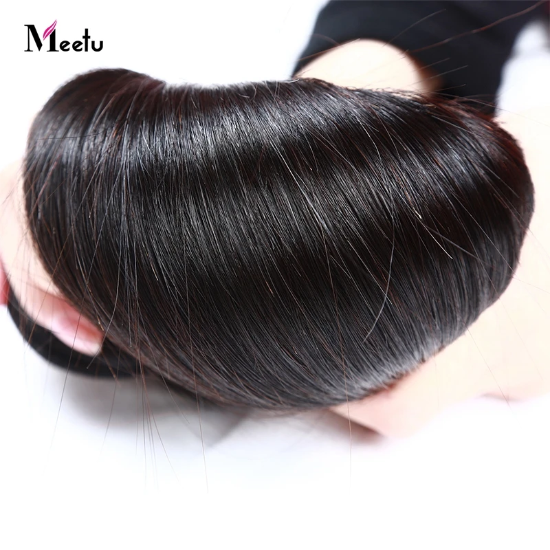 Meetu Highlight 4 27 Brazilian Ombre Hair Bundles Bone Straight Human Hair Bundles Brown Highlight Color Remy Weave
