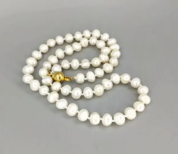 Ювелирное жемчужное ожерелье из натурального пресноводного жемчуга 6-7 мм