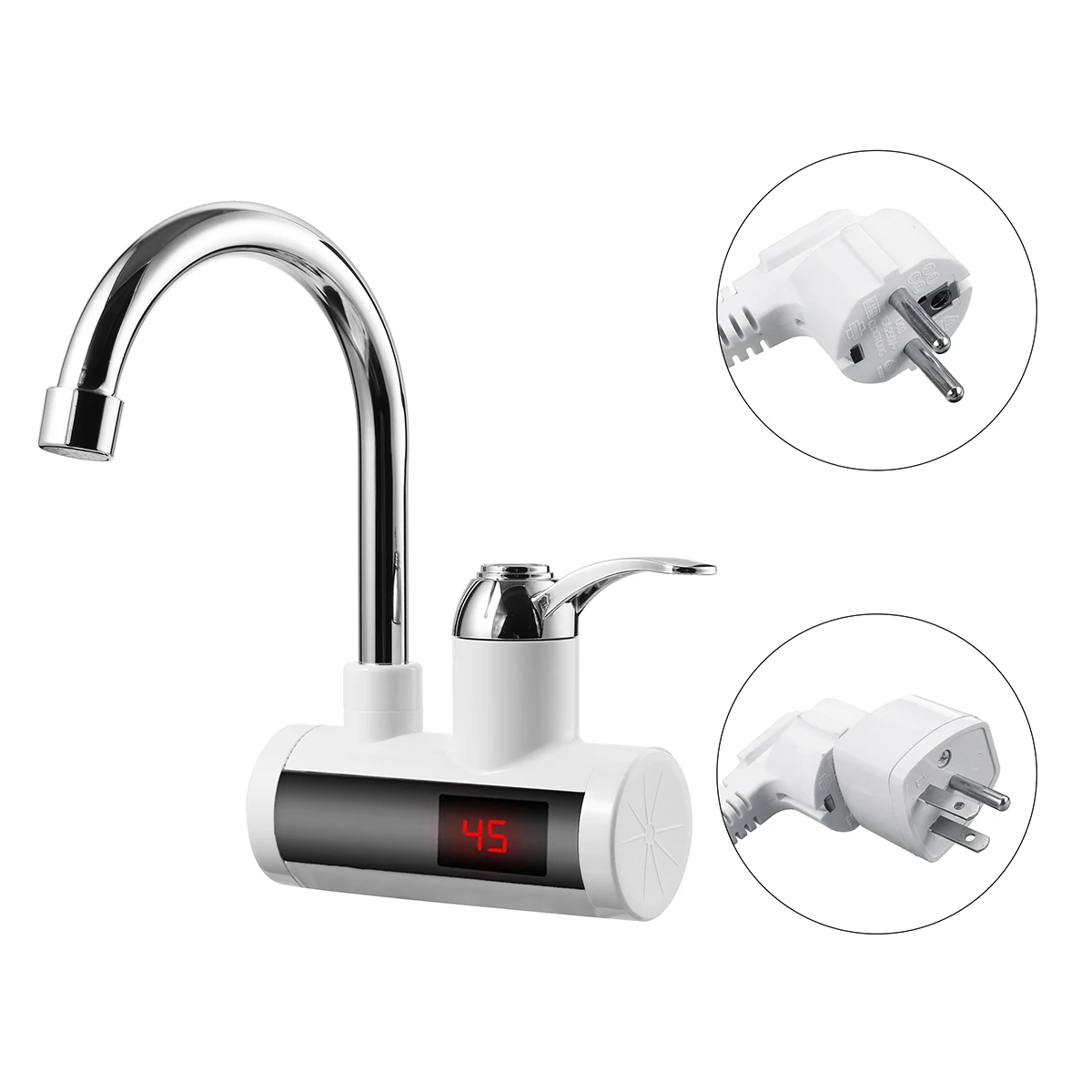 

220V 3000W Digital Display Temperature Hot Kitchen Electric Faucet Heater Tap Cold Heating Faucet Instantaneous Water Heater
