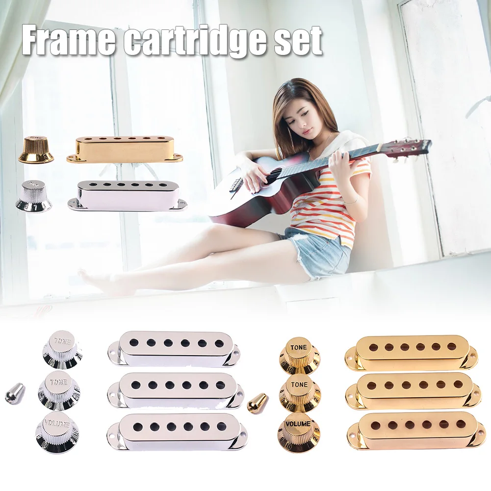 Гитарный пикап крышка и ручки переключатель наконечник Комплект ABS гитарный
