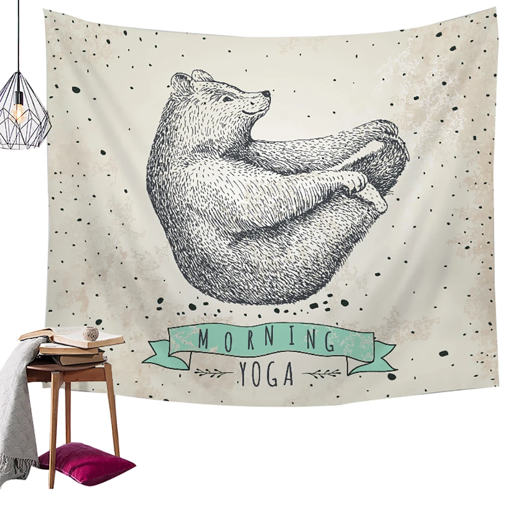 Lychee Animal Series Printed Wall Hanging Tapestry Polyester Blanket Art Wall Carpet Home Decorative Tapestry