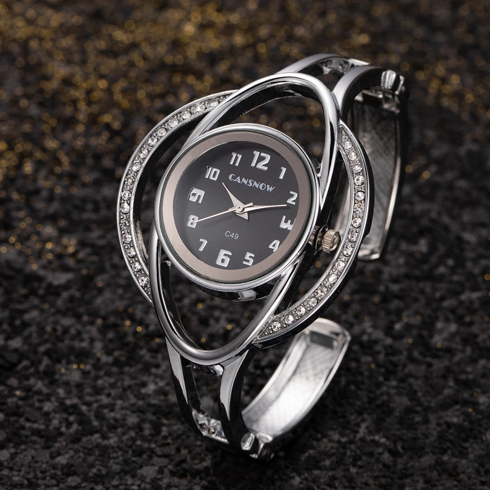 Relojes de pulsera de lujo para Mujer, Reloj de cuarzo con esfera pequeña de cristal, a la moda, dorado y plateado, regalo para Mujer - Imagen 4