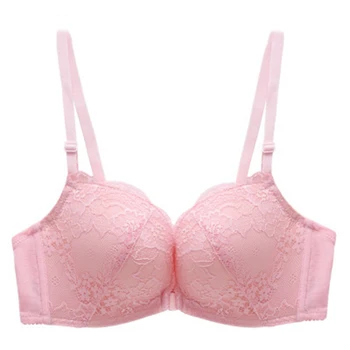 

Supper Padded Bra Top Front Buckle Underwire Underwear Plus Size Sexy Women Lingerie Bras for Push Up Lace Floral Bra