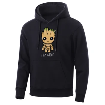 

Marvel Superhero Men Hoodies I Am Goot Kawaii Print Sweatshirt Mens Fashion Fleece High Quality Hoodie Funny Cartoon Hooded