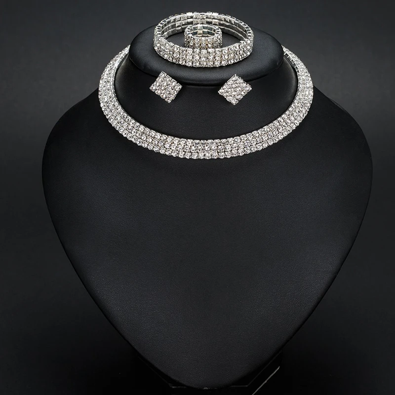 YFJEWE مجموعات مجوهرات الزفاف اكسسوارات الزفاف الع...