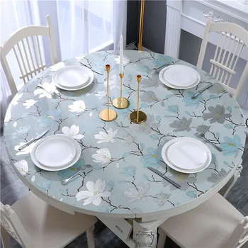 

Round table cloth Waterproof oilproof washable PVC tablecloth Transparent soft plastic heat-resistant round table protector