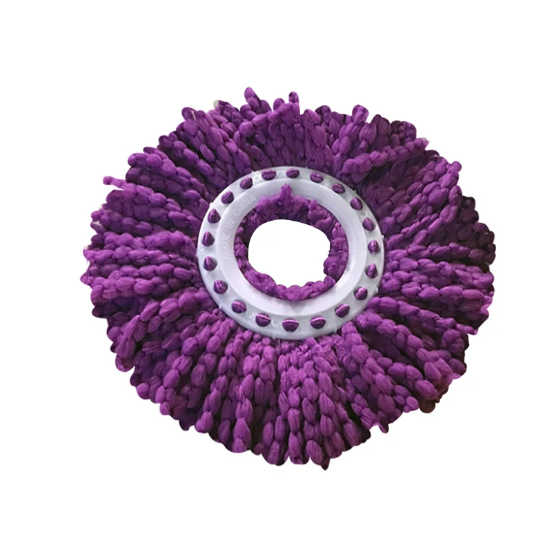 Замена 360 вращения вращающаяся Швабра головка Noozle Швабра легкая Волшебная вращающаяся Швабра половая из микрофибры для уборки дома - Цвет: purple