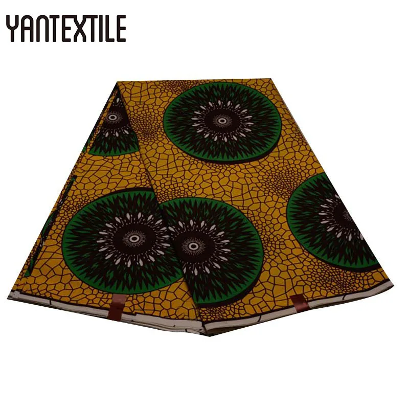 YANTEXTILE новая Анкара ткань Африканский Голландский Воск Принт Tissu Africain 3 ярдов настоящий воск Африканский батик ткань для свадебного платья - Цвет: 19030002