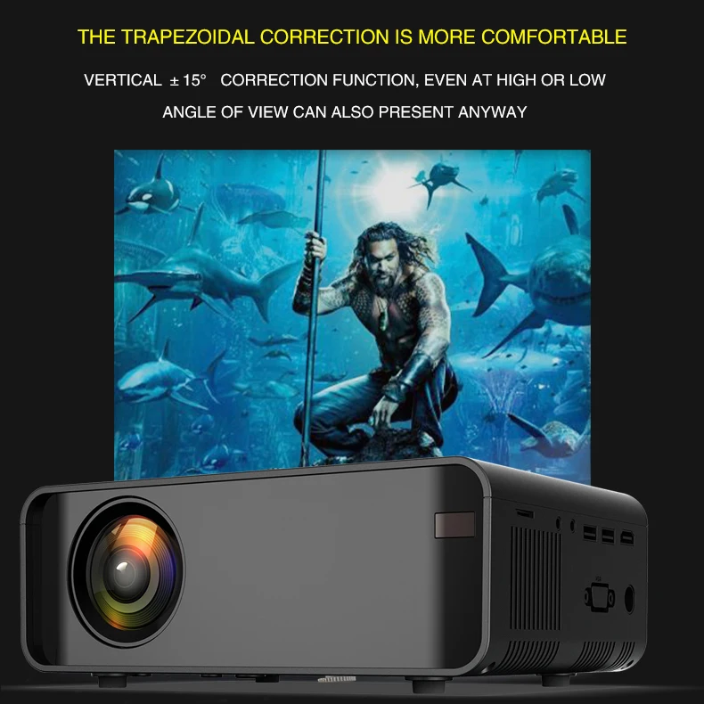

W80 HD home projector HDMI/AV/USB/SD/VGA support Dolby sound cable / wifi wireless same screen version Projector for Home Cinema