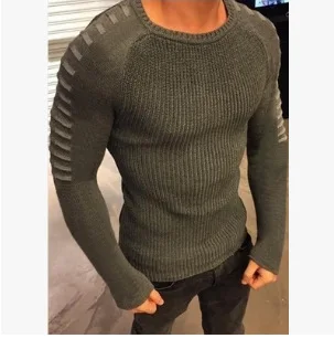

2019 New Products Large Size MEN'S Knitwear Western Style Fashion Crew Neck Knitted Coat