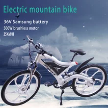 Электрический велосипед 500 Вт, Электрический пляжный велосипед с одним колесом, электрический велосипед 36 В, Мужской горный велосипед, снежный электровелосипед, 26 дюймов, велосипед для взрослых