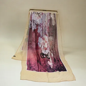 

#s162 pure 100% silk scarf GEORGETTE color:AS PICTURES,50*155cm women summer spring shawls