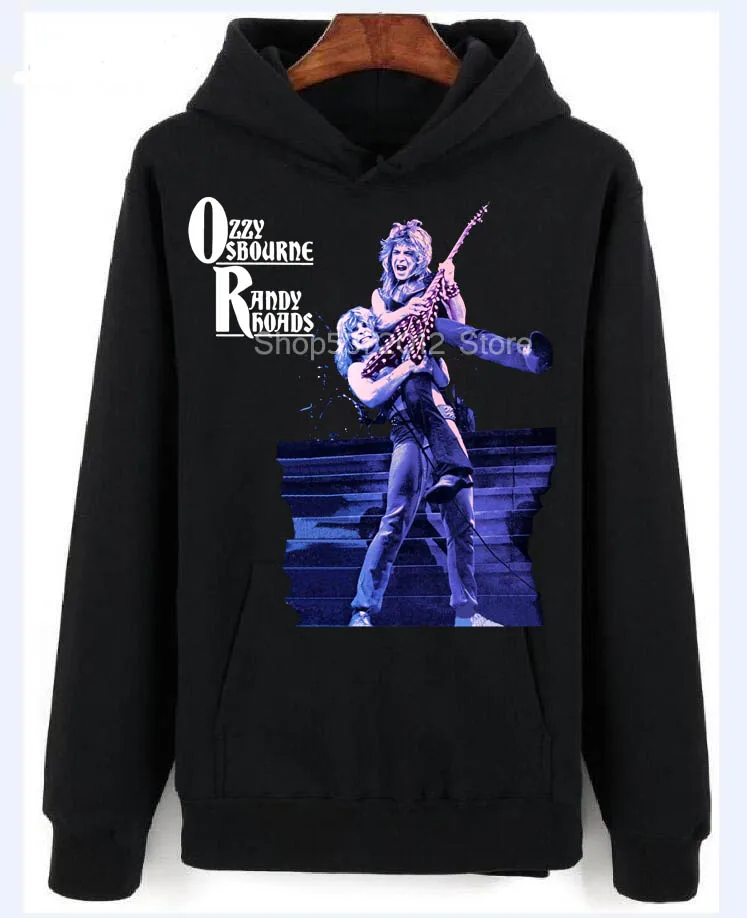 OZZY osborn RANDY RHOADS BLACK SABBATH новые черные толстовки с длинными рукавами свитер круглым