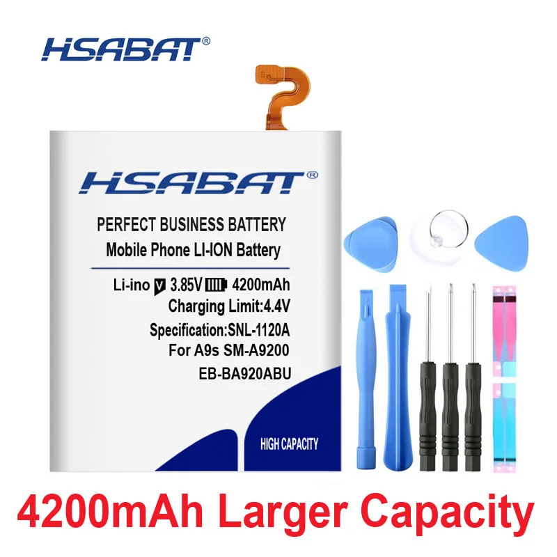 HSABAT 0 Cycle 4200mAh EB-BA920ABU аккумулятор для samsung A9s SM-A9200 A9200 высококачественный запасной аккумулятор для мобильного телефона