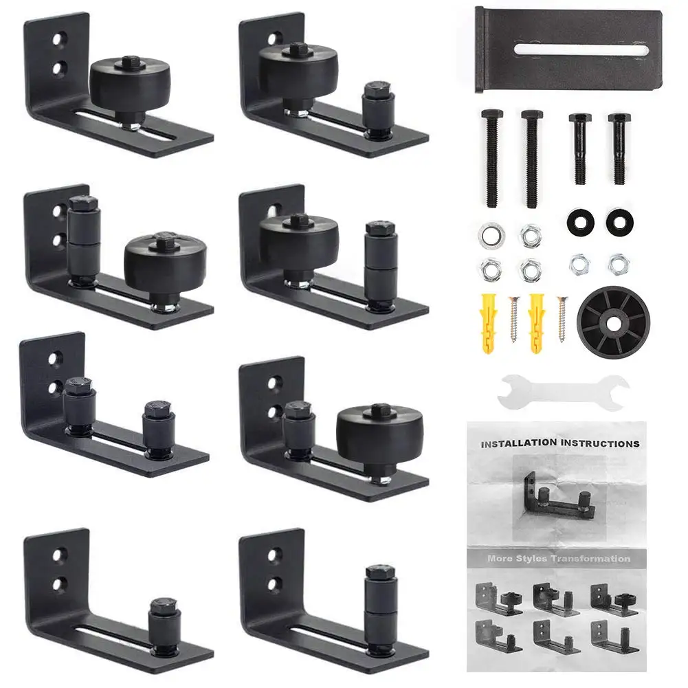 

Sliding Barn Roller Guide Hardware Shed Door Roller Glide Easy Installation Adjustable 8 Setup Options fast ship dropshiping