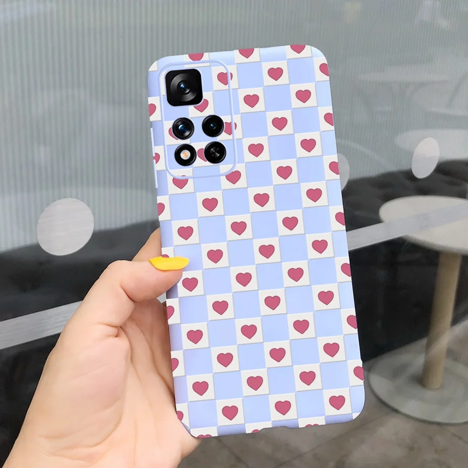 flip cases For Xiaomi Redmi Note 11 China Case 2021 6.6 inch Cute Girl Butterfly Flowers Back Cover For Redmi Note 11 Note11 Soft Silicone phone purse