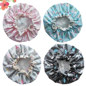 

4pcs Useful Durable Portable Cute Light Shower Caps for Home Women