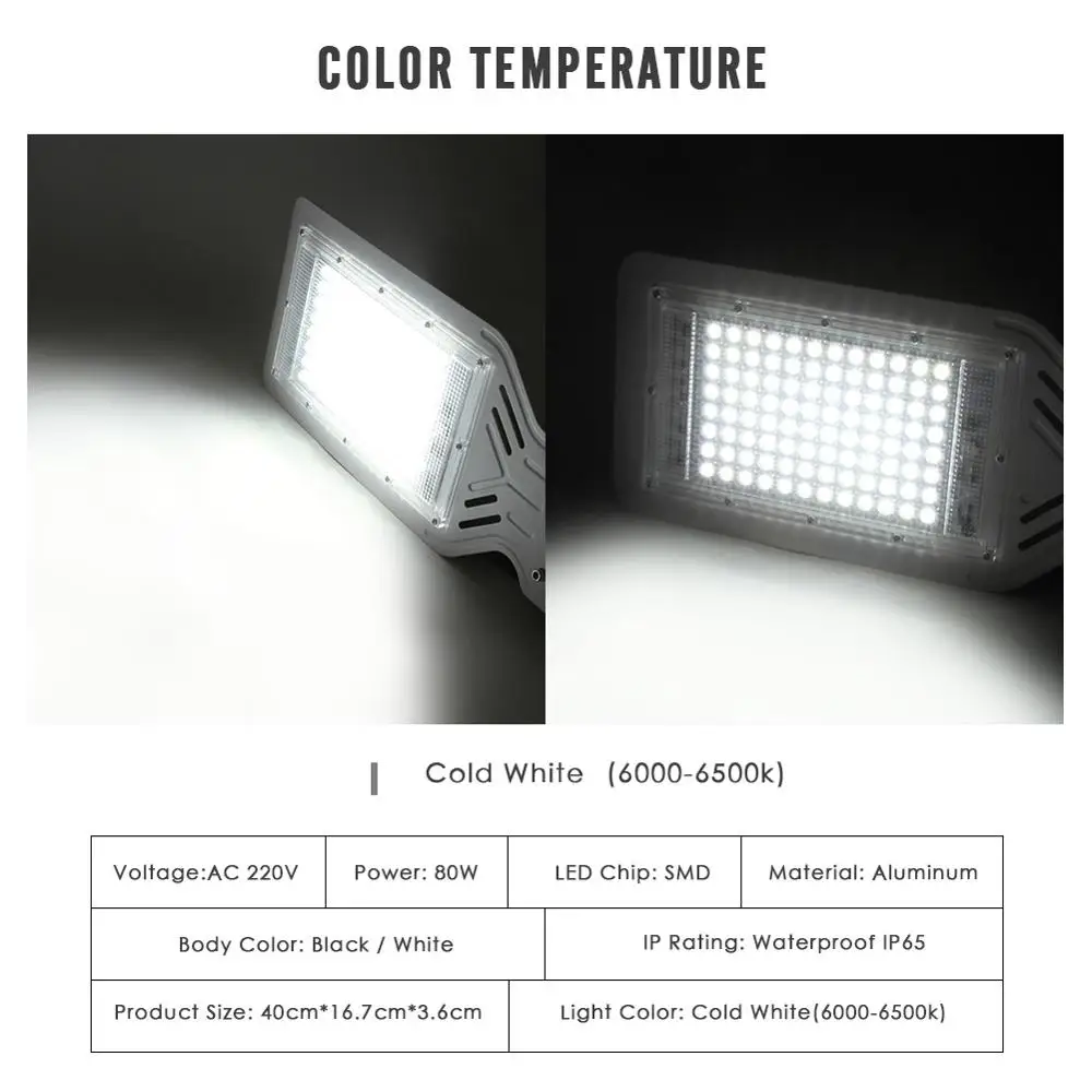 Водонепроницаемый светодиодный уличный светильник IP65 SMD 80 Вт, уличный светильник, настенный светильник для гаража, сада, парка, промышленный дорожный Точечный светильник 220 в 230 В