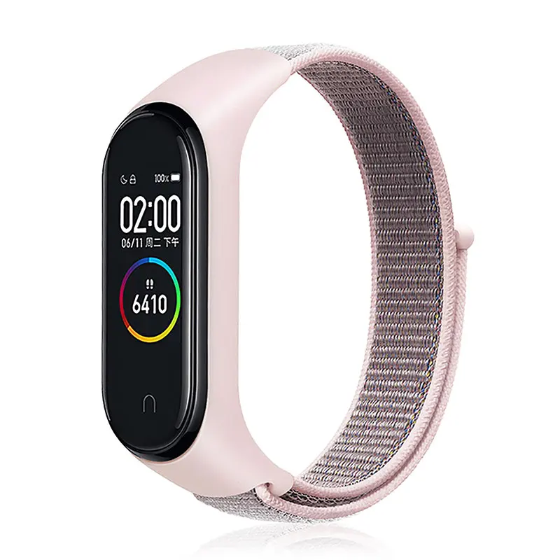 Hnagrui браслет для mi Band 4 нейлоновая петля mi Band 4 ремешок цветной спортивный браслет для mi Band 3 Xiaomi mi Band 4 радужные ремешки