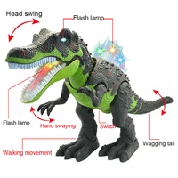 Big Size Electric Dinosaur Toy Jurassic Park World Walking Dinosaur Robot With Light Sound Tyrannosaurus Rex Toys For Boys Kid 2
