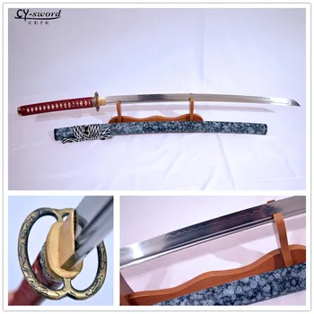 

Alloy Musashi Tsuba HANDMADE Clay Tempered T-10 Steel Japanese Samurai Katana Functional Sword Real Yokote
