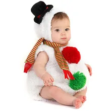 Рождественский костюм для новорожденных, боди для маленьких мальчиков и девочек, комбинезон с капюшоном, Рождественский Снеговик, флисовые плюшевые теплые комбинезоны, Комплекты шарфов