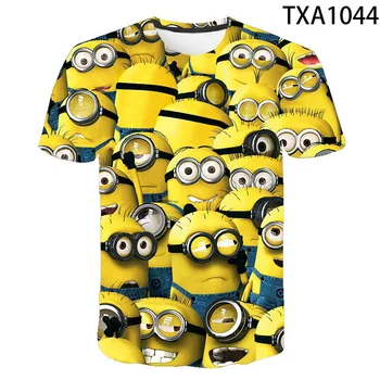 

2020 Despicable Me Minions T Shirt Men Women Children Summer Short Sleeve Little Yellow Man 3D Printed T-shirt Boy Girl Kids Tee