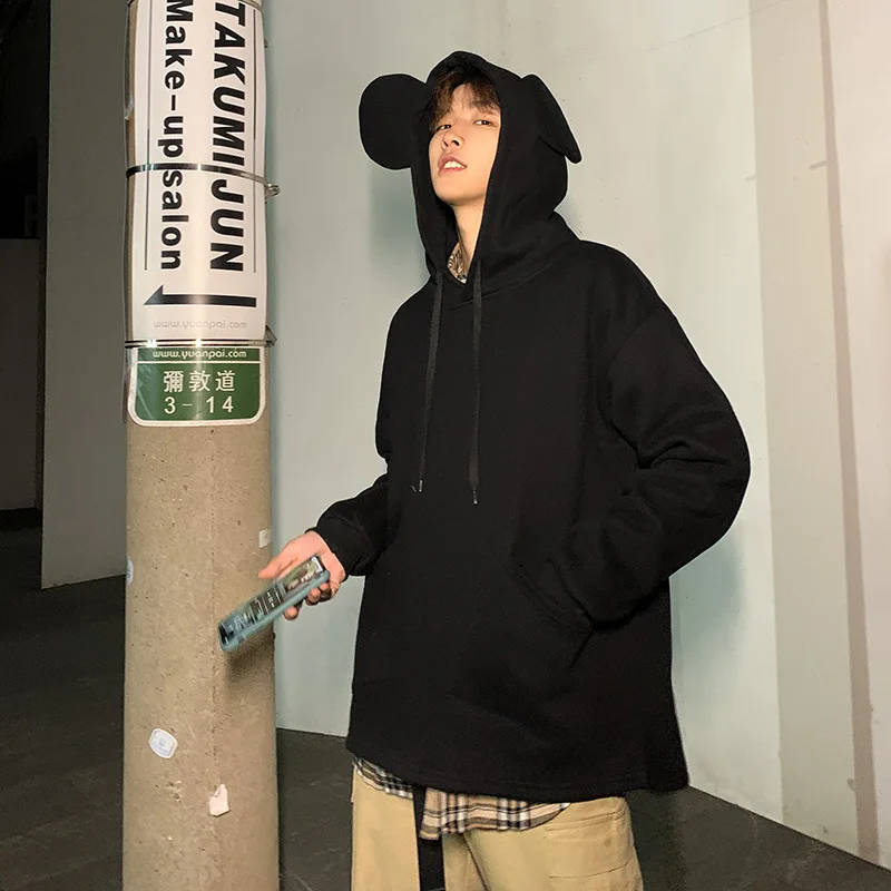 2020 весенние и осенние толстовки для женщин с капюшоном Ove Размер Harajuku белый