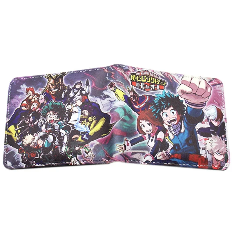 Boku No Hero Academia Midoriya Izuku Wallet Leather pu Bi-Fold Wallet Coin Purse Gift carteras femeninas