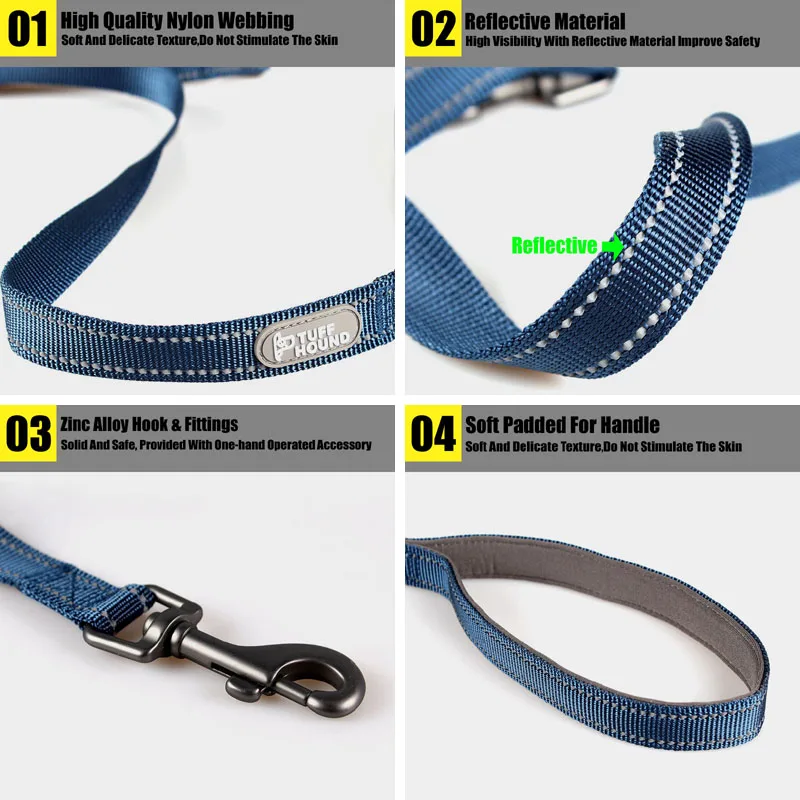 TUFF HOUND спортивный нейлоновый отражающий не Тянет Поводок для собак на открытом воздухе Приключения жилет для собак с ручкой для ходьбы бега