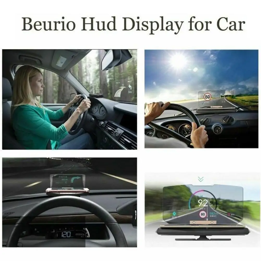 HUD Car Head Up Display GPS Navigation Projector Overspeed Warning System Projector Windshield Auto Electronic Voltage Alarm