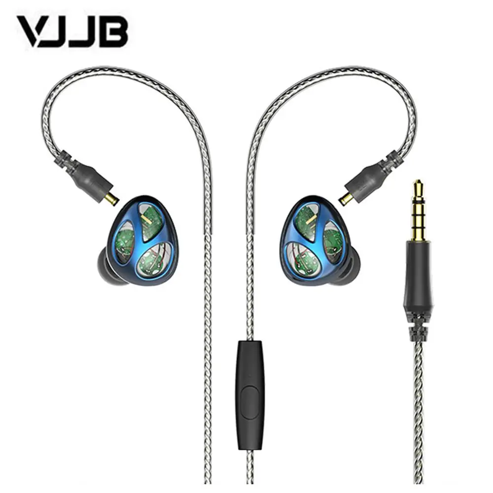 VJJB N30 Трехкомпонентные железные наушники вкладыши с Bluetooth и кабелем