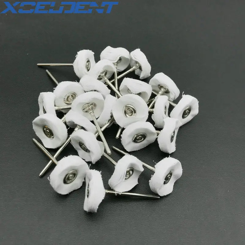 50pcs Dental Wool Polishing Wheel Buffing Pad Brushes for Low Speed Rotary Dentistry Tools