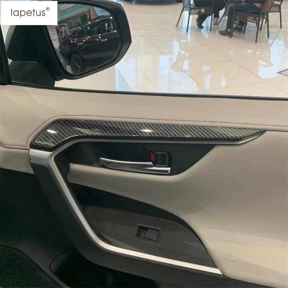 Аксессуары Lapetus подходят для TOYOTA RAV4 RAV 4 внутренняя дверная ручка ручки чаши полосы крышка комплект отделка/углеродное волокно ABS