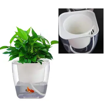 

1PC Flower Plastic Pot Self Watering Plant Flower Pot Automatic Water Absorption Planting Flower Pot Hydroponics Growing