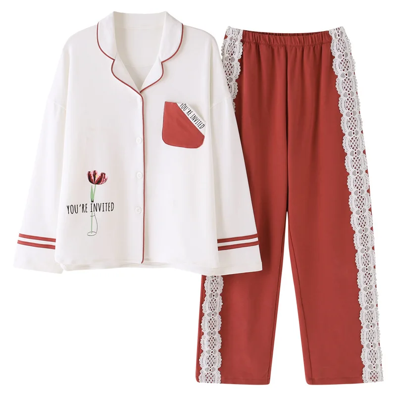 

77000 # Mixed Colors Pocket Cardigan MZA High Quality Pure Cotton Long Sleeve Pajamas Homewear Set Series
