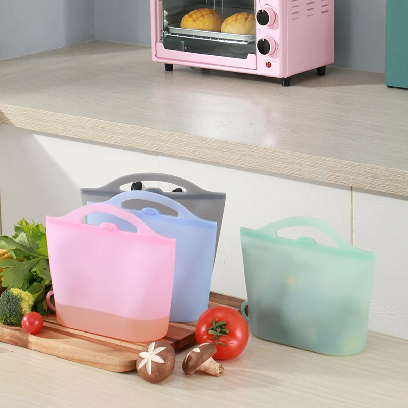 Силиконовый мешок для хранения продуктов Многоразовые Ziplock Сумки для хранения продуктов герметичное уплотнение микроволновая печь безопасный резерв мешок FAS6