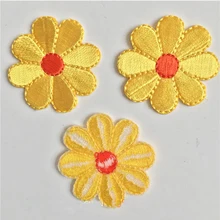 Вышивка Патчи желтые цветы производитель милые нашивки на одежду может сделать как ваш логотип