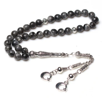 

Labradorite natural stone tasbih 33 islamic prayer beads misbaha