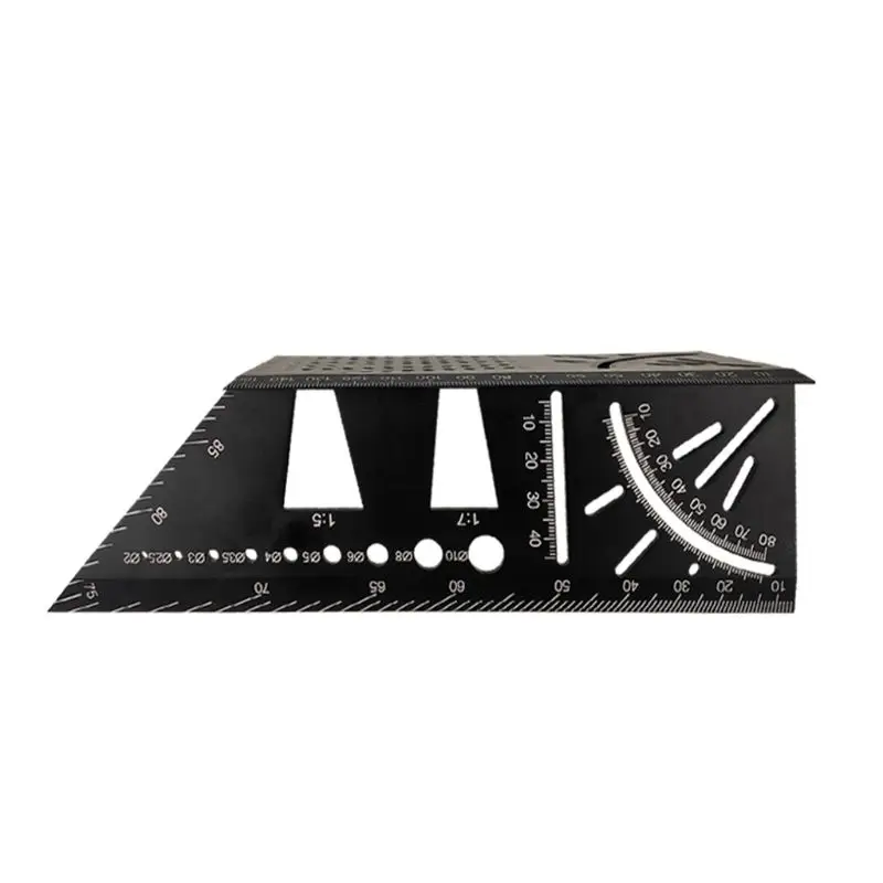 

45 90 Degree Accurate Measuring Square Angle Ruler Woodworking Portable Accessories Aluminum Alloy Multifunctional Marking Gauge