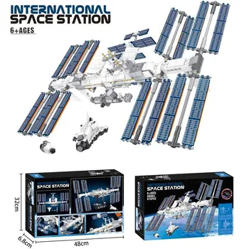 

In Stock Ideas Series International Space Station Model Compatible 21321 21309 Toys For Children The Apollo 5 Lunar Lander Gift
