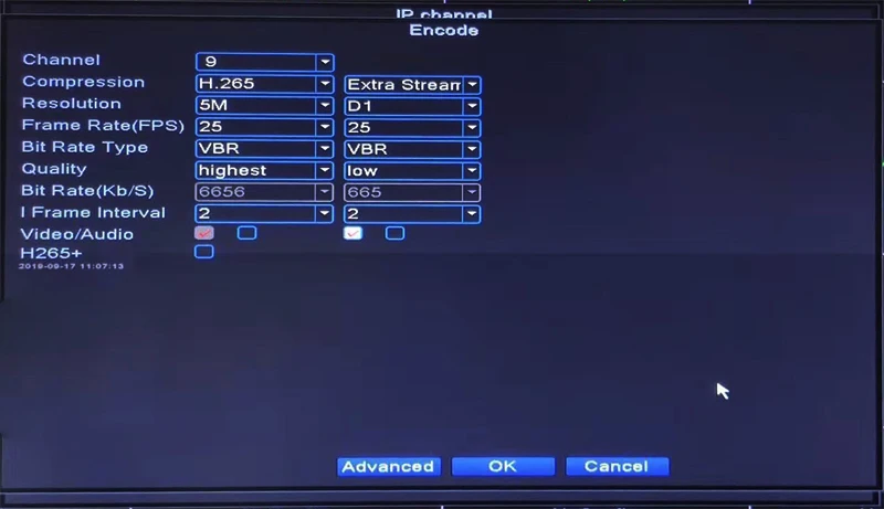 wifi ip camera encode set picture