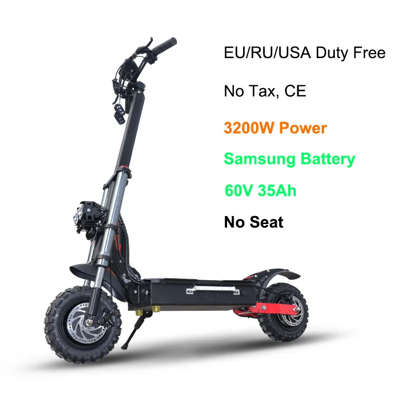3200W SAM60V35AH 3200 Вт Мощный электрический скутер 1" 80 км/ч Быстрый Мотор колеса с батареей samsung складной E скутер для взрослых Patinete Electronic - Color: 3200W SAM60V35AH